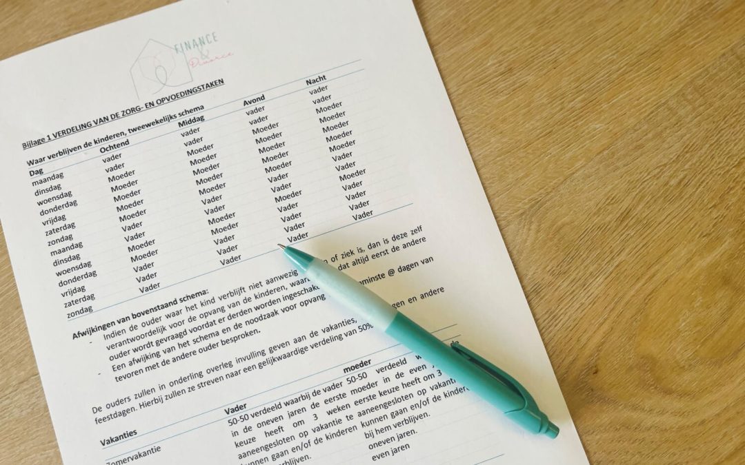 ouderschapsplan opstellen